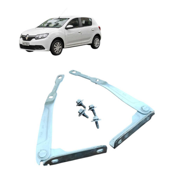 Dobradiças Do Capô  Renault Sandero  2018 Branco