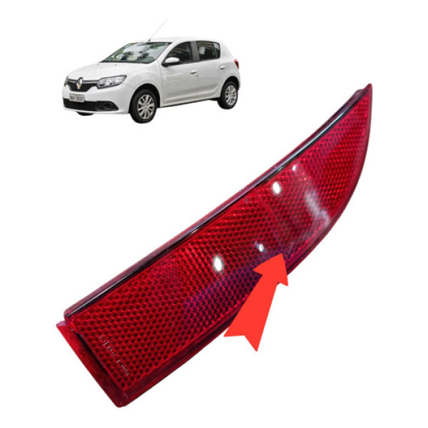 Refletor Olho De Gato Traseiro Esquerdo Renault Sandero 2018