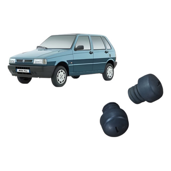 Par Borracha Batentes Capô Fiat Uno Mille 2003
