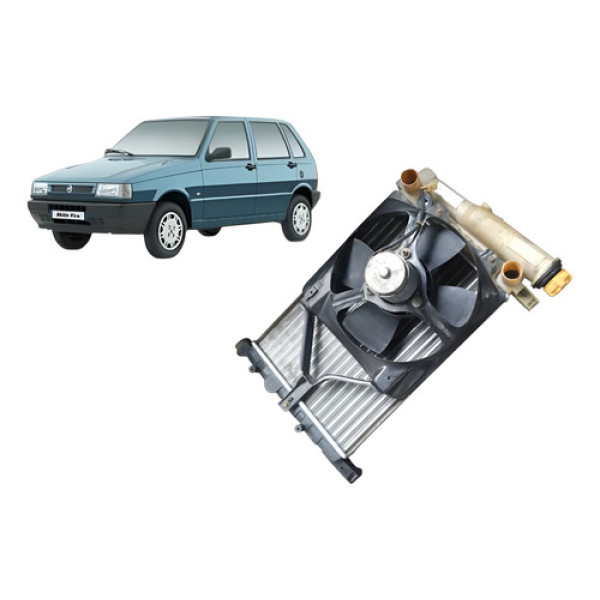 Radiador Da Água Com Ventoinha Fiat Uno Mille 2003