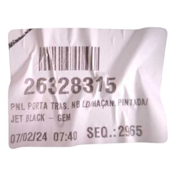  Forro De Porta Tras Direito Chevrolet  Onix Plus Turbo 2024