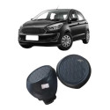 Par De Moldura Farol De Milha Do Ford Ka Ano 2020 Preto Ambos Lados