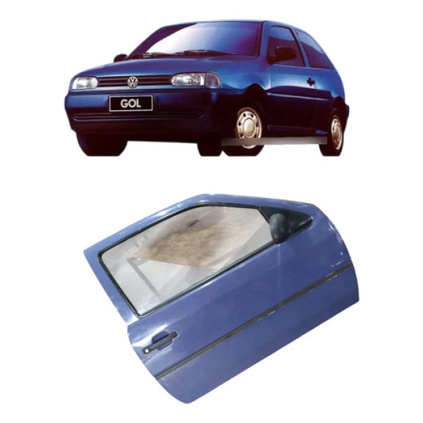 Porta Dianteira Direita Completa Volkswagen Gol 1996 Dianteira Direito Azul