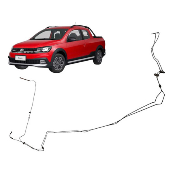 Jogo Cano Freio Traseiro Dir / Esq Vw Saveiro Cd Robust 2023