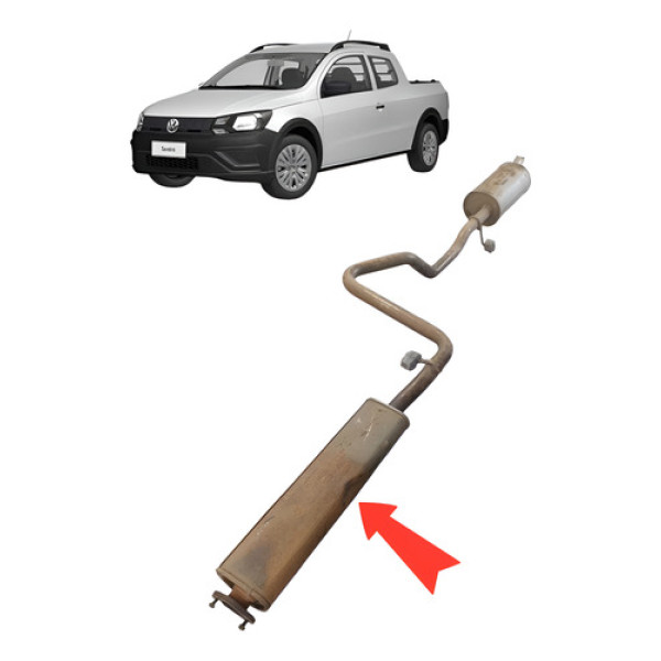 Escapamento Silencioso Volkswagen Saveiro Cd Robust 2023