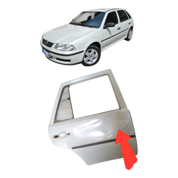 Porta Traseira Direita Volkswagen Gol 2000 Traseira Direito Prateado