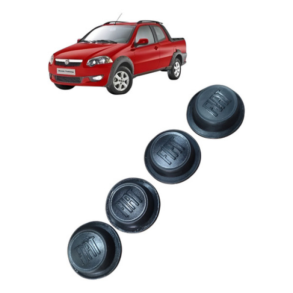 Jogo Capa De Calota Central Fiat Strada 1.6 2013
