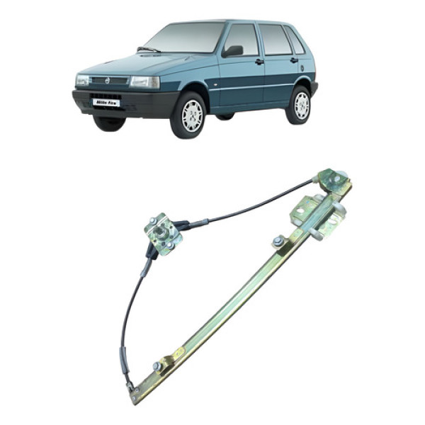 Máquina Da Porta Dianteira Direita Fiat Uno Mille 2003
