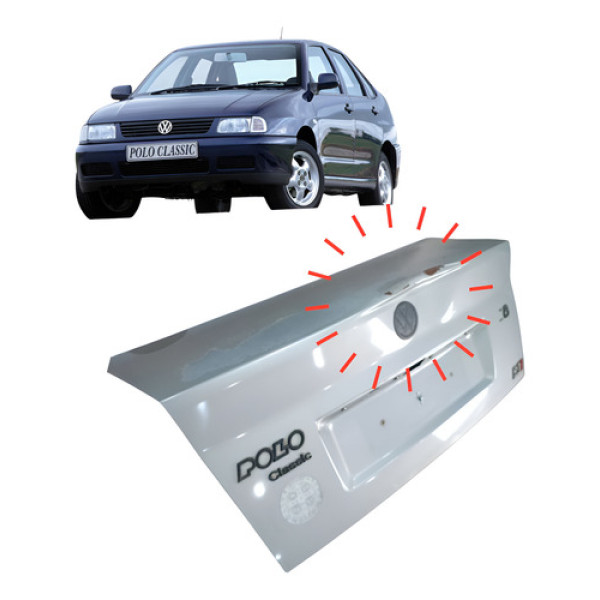 Tampa Traseira Porta Malas Com Detalhe Vw  Polo Classic 1999