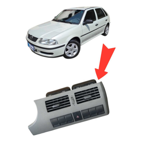 Acabamento Central Painel Volkswagen Gol 2000