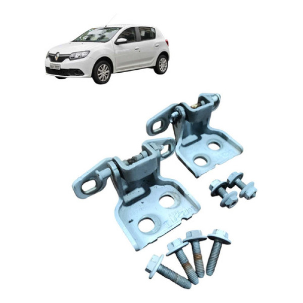 Par  Dobradiça Porta Dianteira Esquerda Renault Sandero 2018