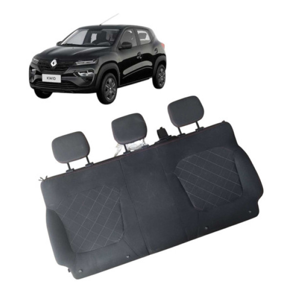 Encosto Do Banco Traseiro Com Detalhes Do Renault Kwid 2022 Preto