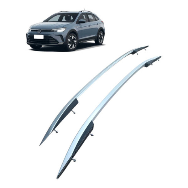 Par Rack Longarina Teto Volkswagen Nivus 2025 Preta