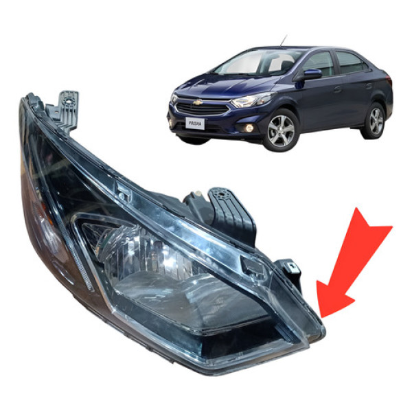 Farol Dianteiro Direito Com Detalhe Chevrolet Prisma 2017