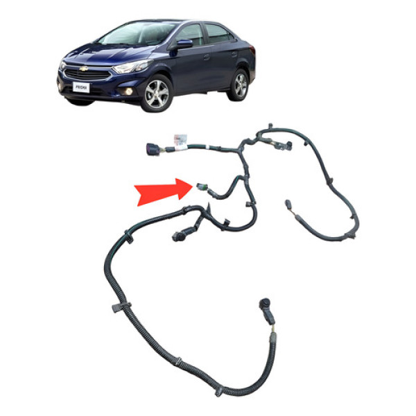 Chicote Do Para-choque Traseiro Com Sensor Gm Prisma 2017