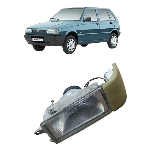 Farol Dianteiro Esquerdo Fiat Uno Mille 2003